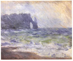 Regen bei Étretat